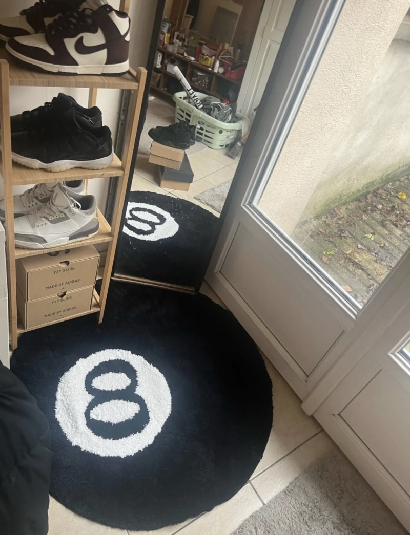STUSSY - （超希少）STUSSY 8 BALL RUG BLACK Amazon.com: 8 Ball Rug, 32 inch Large Black Round Rug for